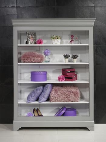 Bibliothque Thiago ralise en chne massif de style Louis Philippe 4 tagres