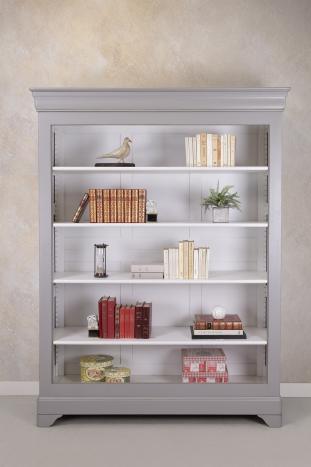 Bibliothque Thiago ralise en chne massif de style Louis Philippe 4 tagres