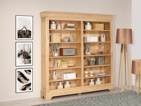 Bibliothque Simon ralise en Chne massif de style Louis Philippe Longueur 200 cm 