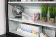 Bibliothque 2 corps 4 portes Louis-Marie, ralise en Chne Massif de style Directoire Avec Echelle  SEULEMENT 1 DISPONIBLE