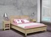 Lit Collection Nature 140*190 ralis en Chne massif Finition Chne Bross Blanchi