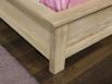 Lit Collection Nature 140*190 ralis en Chne massif Finition Chne Bross Blanchi