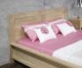 Lit Collection Nature 140*190 ralis en Chne massif Finition Chne Bross Blanchi