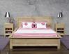 Lit Collection Nature 140*190 ralis en Chne massif Finition Chne Bross Blanchi