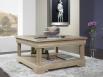 Trs belle Table basse carre Bruno en Chne de style Louis Philippe