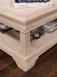 Table basse carre Bruno en Chne de style Louis Philippe Finition Chne Bross blanchi