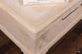 Table basse carre Bruno en Chne de style Louis Philippe Finition Chne Bross blanchi