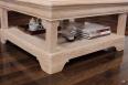 Table basse carre Bruno en Chne de style Louis Philippe Finition Chne Bross blanchi