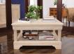Table basse carre Bruno en Chne de style Louis Philippe Finition Chne Bross blanchi
