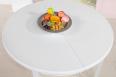 Table ronde Fabien ralise en Chne massif de style Louis philippe DIAMETRE 120 Finition Chne Bross Ivoire 