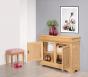 Buffet 2 portes Ethan ralis en chne massif de style Louis Philippe Finition Chne Bross Naturel
