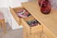Buffet 2 portes Ethan ralis en chne massif de style Louis Philippe Finition Chne Bross Naturel