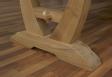 Table rectangulaire Monastère Gautier 220x110 + 2 allonges de 45 cm réalisée en Chêne de style Campagnard FINITION CHENE BROSSE NATUREL