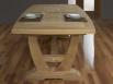 Table rectangulaire Monastère Gautier 220x110 + 2 allonges de 45 cm réalisée en Chêne de style Campagnard FINITION CHENE BROSSE NATUREL