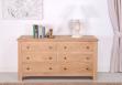 Commode 6 tiroirs Loc, ralise en Chne Massif de style Campagnard Finition Chne Bross SEULEMENT 1 DISPONIBLE