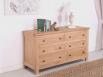 Commode 6 tiroirs Loc, ralise en Chne Massif de style Campagnard Finition Chne Bross SEULEMENT 1 DISPONIBLE