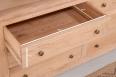 Commode 6 tiroirs Loc, ralise en Chne Massif de style Campagnard Finition Chne Bross SEULEMENT 1 DISPONIBLE