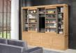 Bibliothque 2 corps Thibaut spcial TV ralise en Chne de style contemporain 
