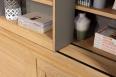 Bibliothque 2 corps Thibaut spcial TV ralise en Chne de style contemporain 