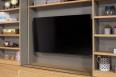 Bibliothque 2 corps Thibaut spcial TV ralise en Chne de style contemporain 