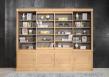 Bibliothque 2 corps Thibaut spcial TV ralise en Chne de style contemporain 