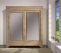 Armoire 2 portes Guillaume ralise en Chne Massif de style Louis Philippe Finition Chne Bross Blanchi