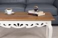 Table basse ralis en chne de style Campagne  Chne dor et Ivoire Patin SEULEMENT 1 DISPONIBLE
