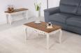Table basse ralis en chne de style Campagne  Chne dor et Ivoire Patin SEULEMENT 1 DISPONIBLE
