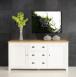 Buffet 3 portes Pablo ralis en Chne Massif de style Campagne Corps Ivoire n2 Plateau chne naturel