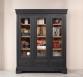Bibliothque 3 portes Hugo ralise en Chne Massif de style Louis Philippe Finition Chne bross