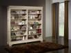 Bibliothque Simon ralise en Chne massif de style Louis Philippe Longueur 200 cm Finition Chne Bross Blanchi