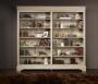 Bibliothque Simon ralise en Chne massif de style Louis Philippe Longueur 200 cm Finition Chne Bross Blanchi