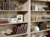 Bibliothque Simon ralise en Chne massif de style Louis Philippe Longueur 200 cm Finition Chne Bross Blanchi