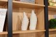 Bibliothque contemporaine Loc ralise en chne compose de 3 modules avec 4 tagres   SEULEMENT 1 DISPONIBLE