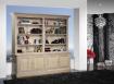 Bibliothque 2 corps 4 portes Serge, ralise en Chne Massif de style Directoire 