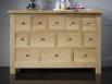 Commode 12 tiroirs Cdric, ralise en Chne Massif de stytle Campagnard
