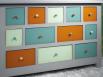 Commode 12 tiroirs Maxime ralise en Chne Massif de style Campagnard Color