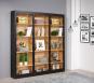 Bibliothque contemporaine Loc ralise en chne compose de 3 modules avec 4 tagres   SEULEMENT 1 DISPONIBLE