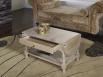 Table basse  volets Jean ralise en Chne massif de style Louis Philippe