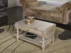 Table basse  volets Jean ralise en Chne massif de style Louis Philippe