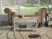 Table basse  volets Jean ralise en Chne massif de style Louis Philippe