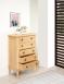 Commode 5 tiroirs Yvan ralise en Chne de style Directoire Finition chne bross naturel patin