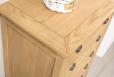 Commode 5 tiroirs Yvan ralise en Chne de style Directoire Finition chne bross naturel patin