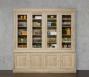 Bibliothque 2 corps Eduardo ralise en Chne Massif de style Louis Philippe longueur 242 cm Finiton Chne Bross Blanchi 