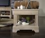 Petite table basse Ines ralise en chne de style Louis Philippe Finition Chne Bross Blanchi
