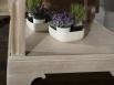 Petite table basse Ines ralise en chne de style Louis Philippe Finition Chne Bross Blanchi