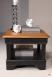 Petite table basse Ines ralise en chne de style Louis Philippe Finition Chne Bross Noir Us - plateau chne dor patin