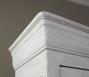 Bibliothque 2 portes Antoine ralise en Chne Massif de style Louis Philippe Gris perle et Ivoire