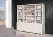 Bibliothque 2 corps Jules ralise en Chne de style contemporain Finition Chne bross gris perle patin