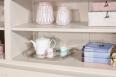 Bibliothque 2 corps Jules ralise en Chne de style contemporain Finition Chne bross gris perle patin
